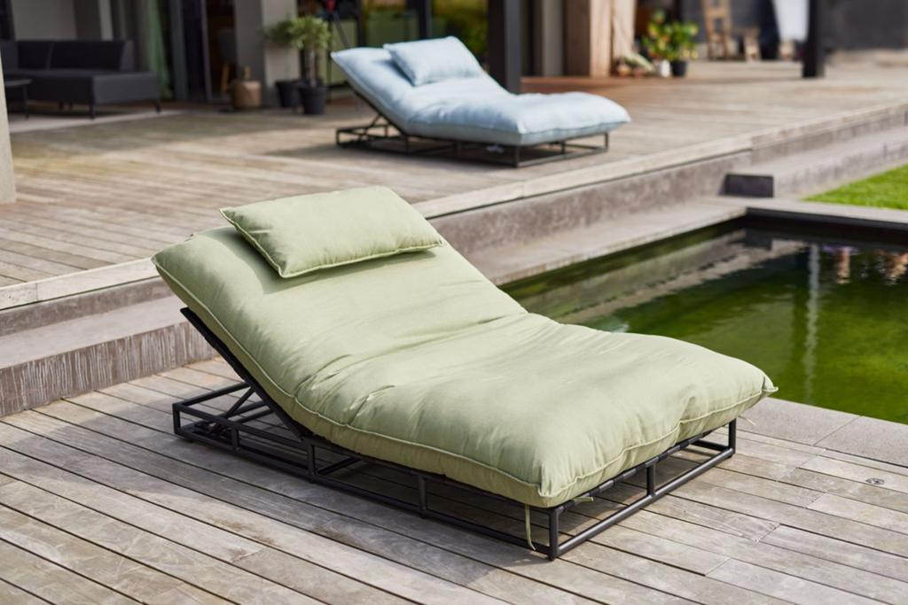 ✅ Hartman Emma loungebed ligbed tuinbed allweather ZGAN, Ophalen, Zo goed als nieuw, Aluminium, Verstelbaar
