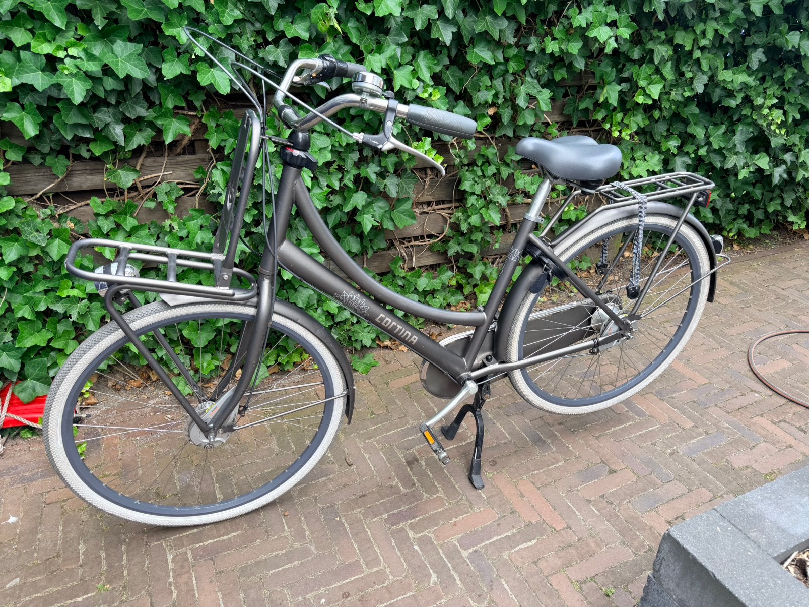 Cortina U4 family transportfiets D51 zilvergrijs, Gebruikt, Versnellingen, 50 tot 53 cm, Trommelrem