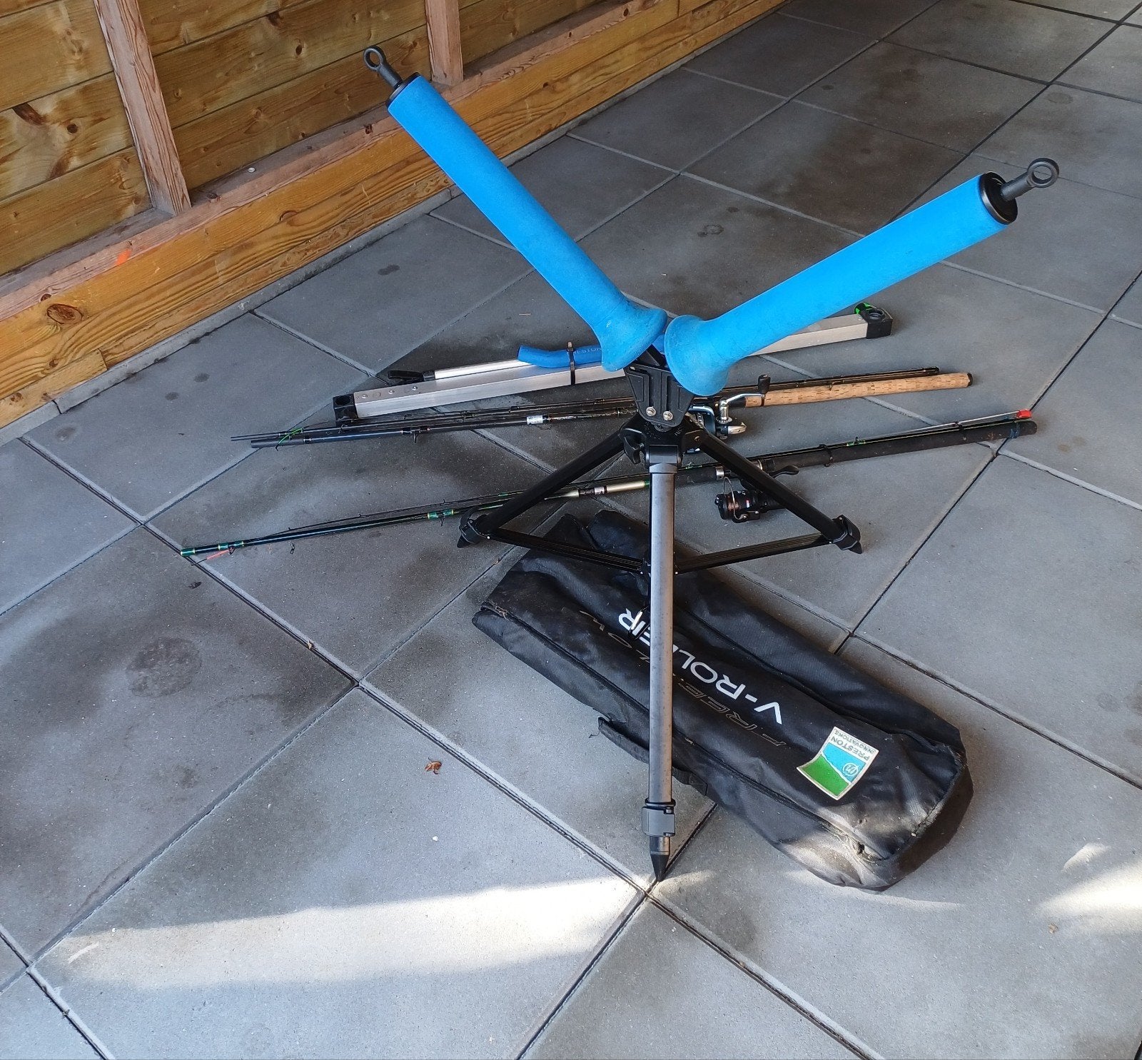 Hengelset met molens en V-roller, Watersport en Boten, Ophalen, Gebruikt, Werphengel
