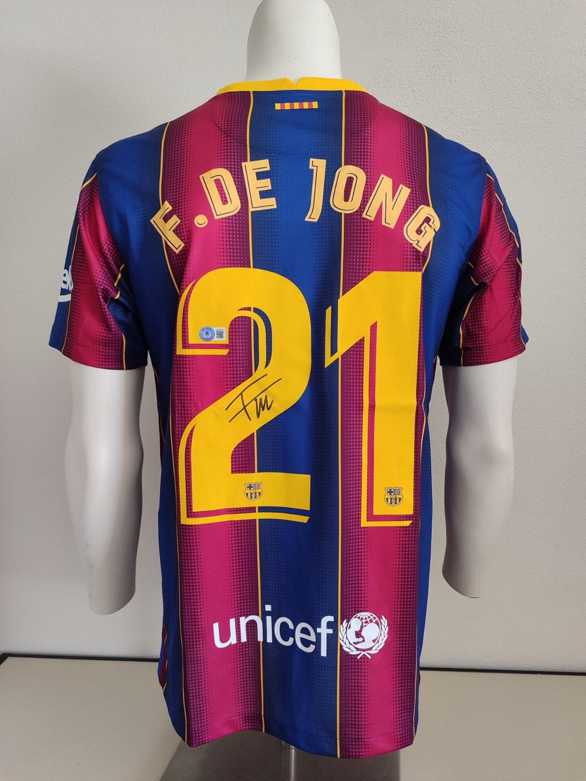 Gesigneerd Fc Barcelona shirt door Frenkie de Jong + Beckett, Ophalen of Verzenden, Nieuw, Buitenlandse clubs, Shirt