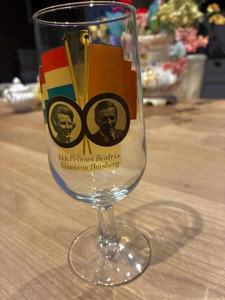 Huwelijksglas Beatrix en Claus, Ophalen of Verzenden