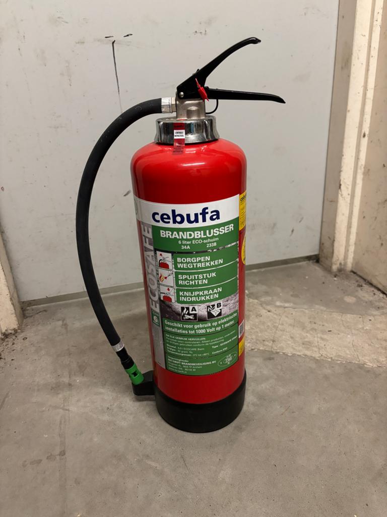 Cebufa ECO-schuim brandblusser 6 liter, Ophalen, Gebruikt, Brandblusser
