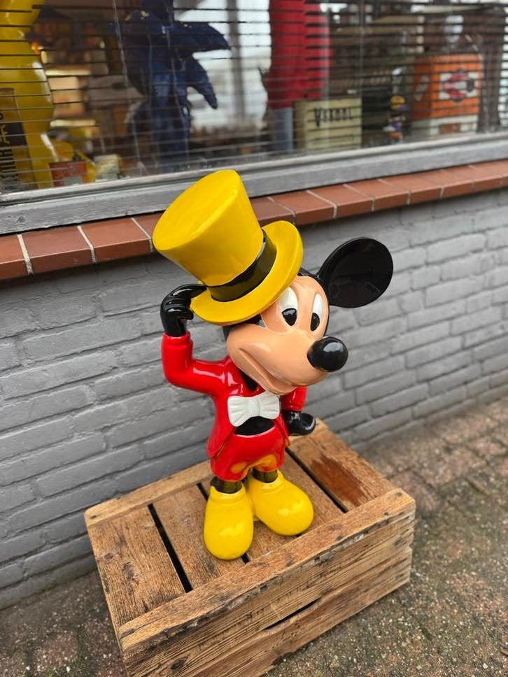 Mickey Mouse Beeld met hoge hoed, Verzamelen, Ophalen, Gebruikt, Fantasy