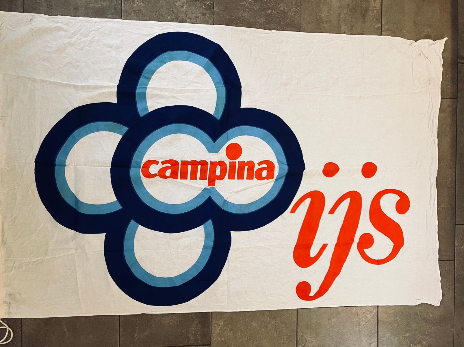 Vintage Campina ijs vlag, Ophalen of Verzenden, Gebruikt