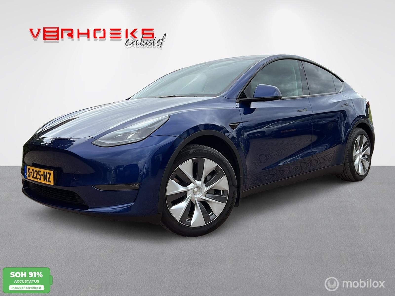 Tesla Model Y Long Range Dual Motor, Auto's, Dealer onderhouden, Gebruikt, Blauw, 1600 kg