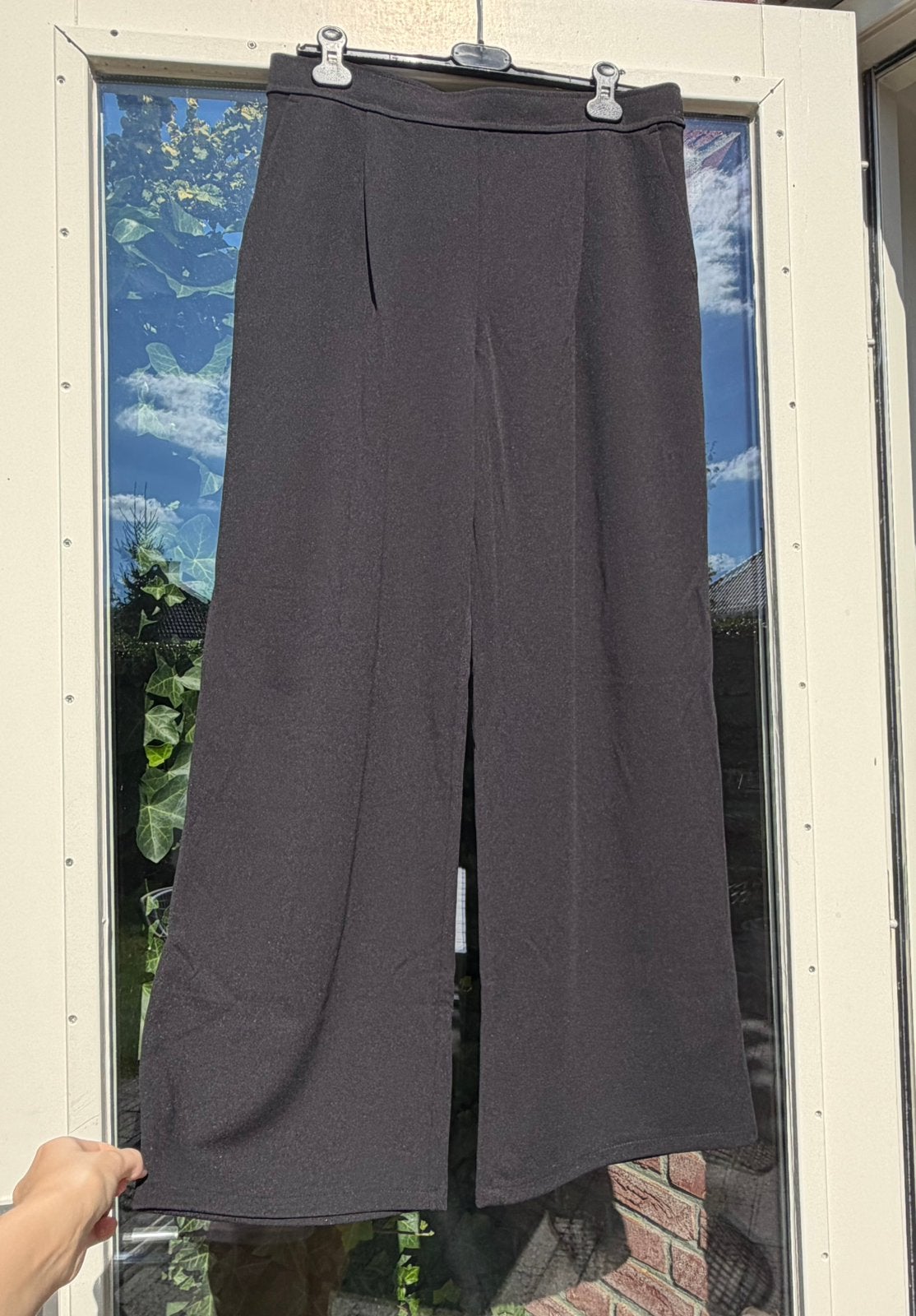 H&M Wijde broek zwart maat M, Maat 38/40 (M), Zwart, Nieuw, Ophalen of Verzenden