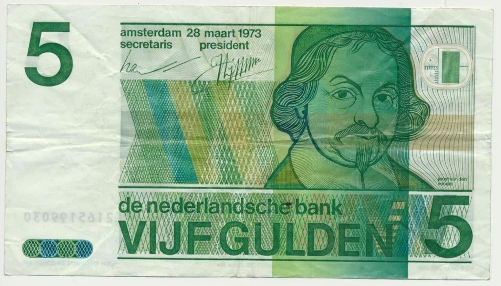 Nederland 5 Gulden 1973 Vondel II