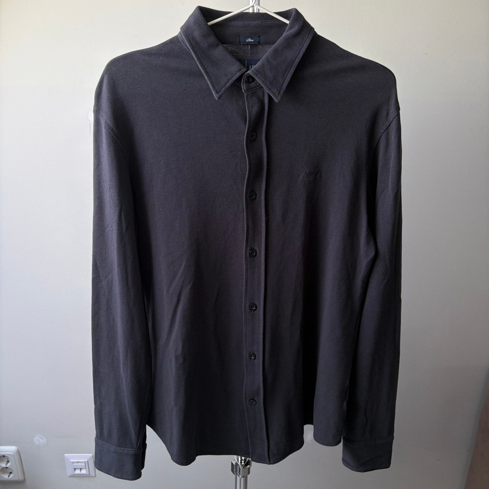 Armani Jeans overhemd, maat M, Verzenden, Zo goed als nieuw, Blauw, Halswijdte 39/40 (M)
