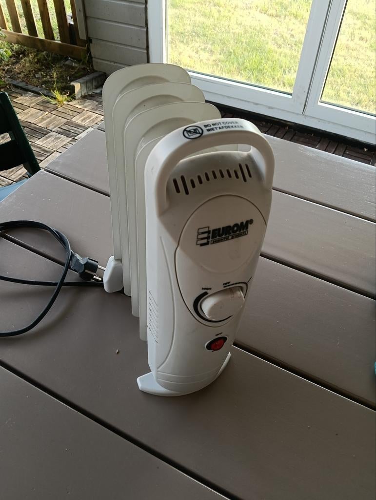 Eurom RK500 Oliegevulde Radiator - Compact en Efficiënt, Doe-het-zelf en Verbouw, Verwarming en Radiatoren, Gebruikt, Minder dan 30 cm