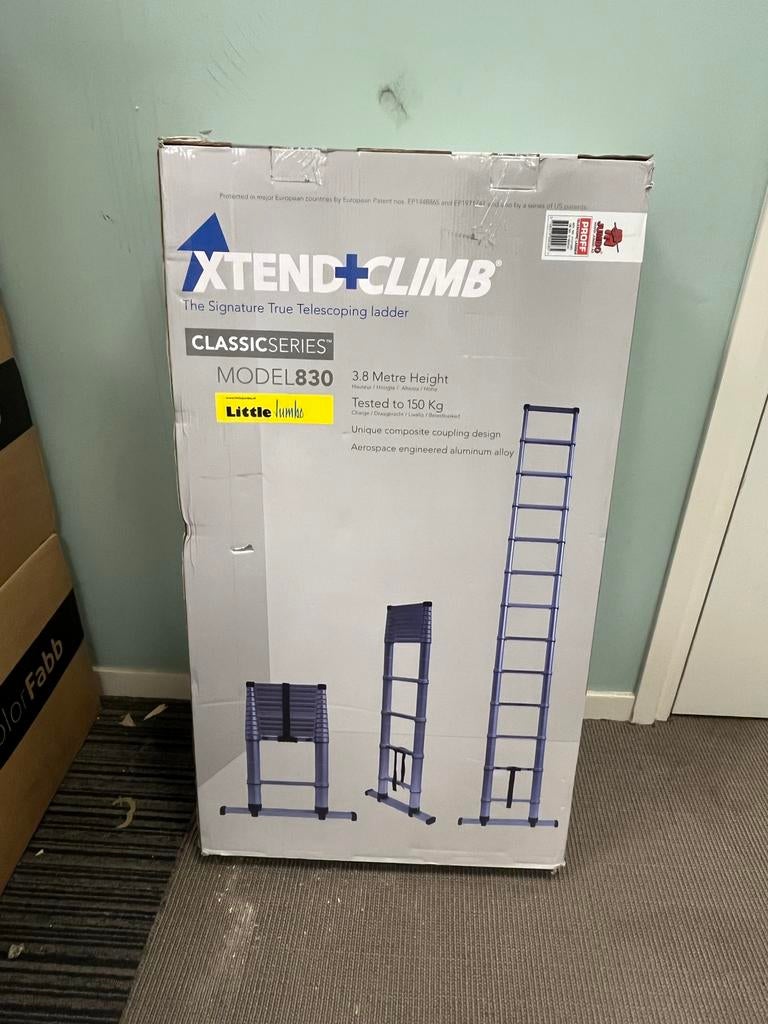 Xtend+Climb Telescoopladder 3,8m, Ophalen, Zo goed als nieuw, Ladder, Opvouwbaar of Inschuifbaar