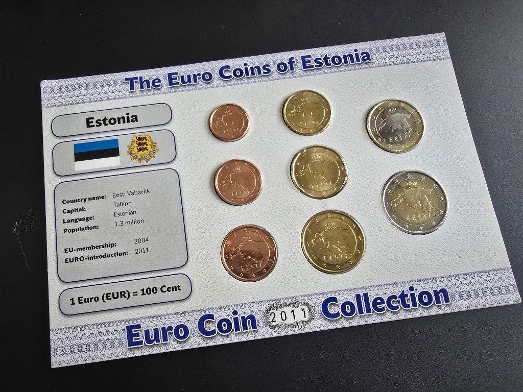 Set Euromunten Estland 2011, Verzenden, Estland, Overige waardes, Setje