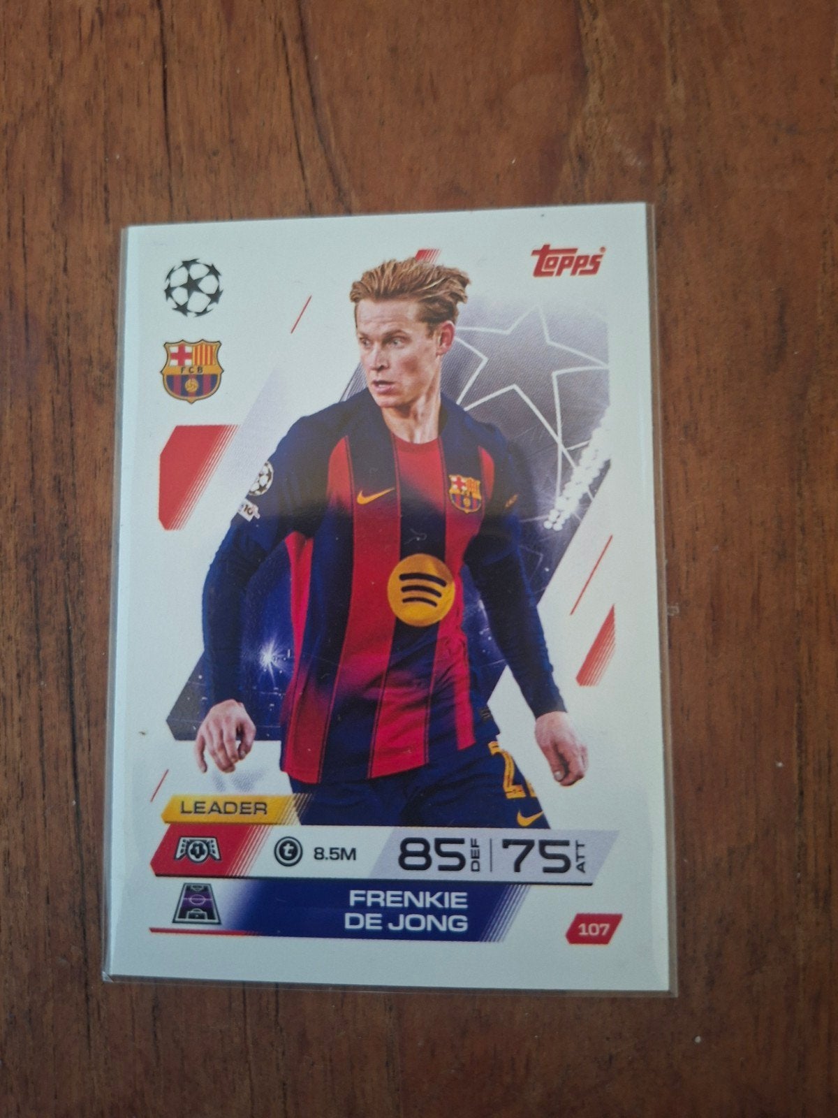 Frenkie de Jong Topps Champions League Kaart, Ophalen of Verzenden, Zo goed als nieuw, Buitenlandse clubs, Spelerskaart