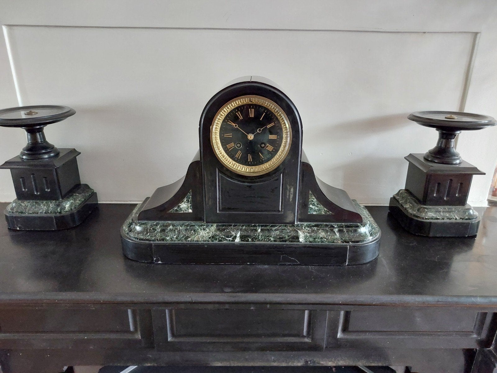 Antieke Marmeren Pendule werkendKlok, Antiek en Kunst, Antiek | Klokken, Ophalen