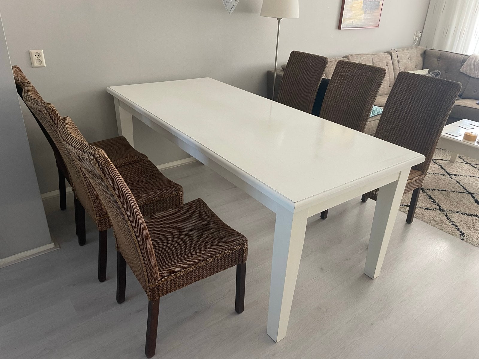 Mooie Landelijke houten eettafel - 200x90x80 cm, Huis en Inrichting, Tafels | Eettafels, Ophalen, Gebruikt, 50 tot 100 cm, 150 tot 200 cm