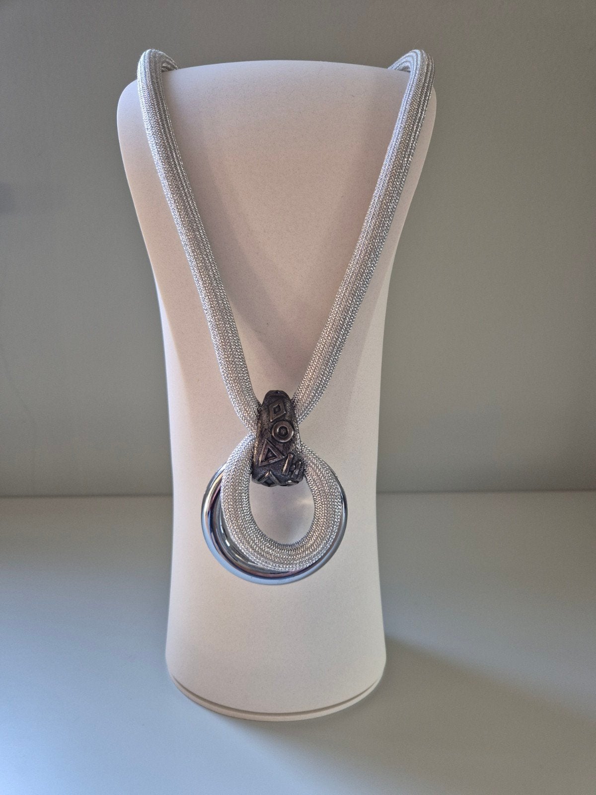 Mooi Slangen Collier, Ophalen of Verzenden, Zilver, Overige materialen