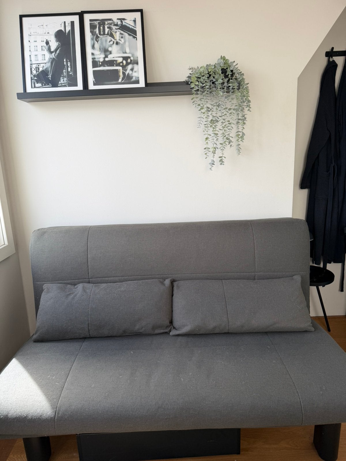 Slaapbank Beterbed Chicago, Gebruikt, Tweepersoons, 200 cm, Grijs
