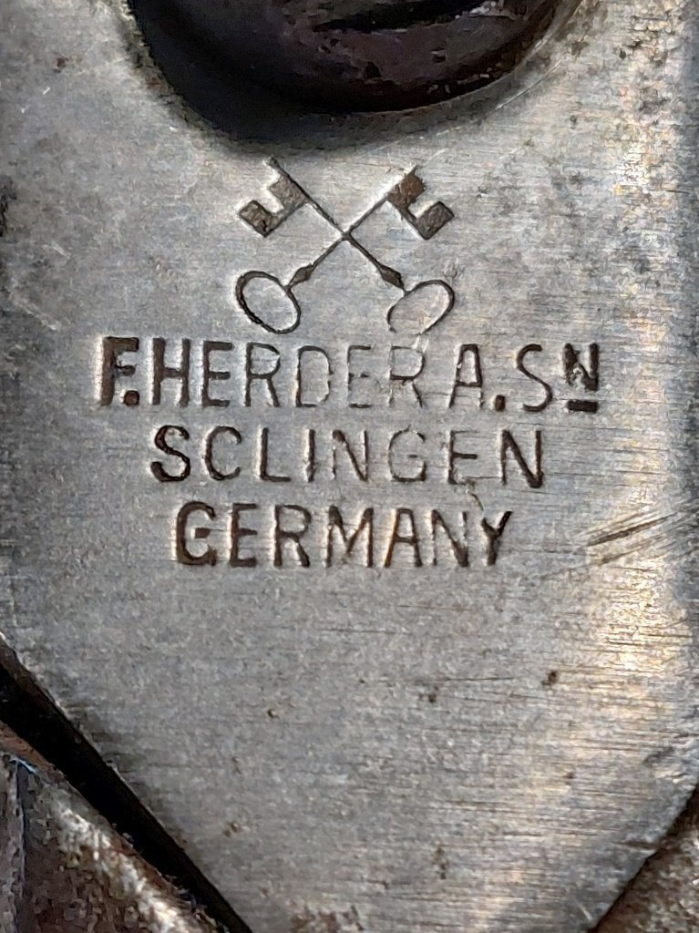 F. Herder A.S.N. Solingen – Gesmede kleermakersschaar 25 cm, Antiek en Kunst, Ophalen of Verzenden