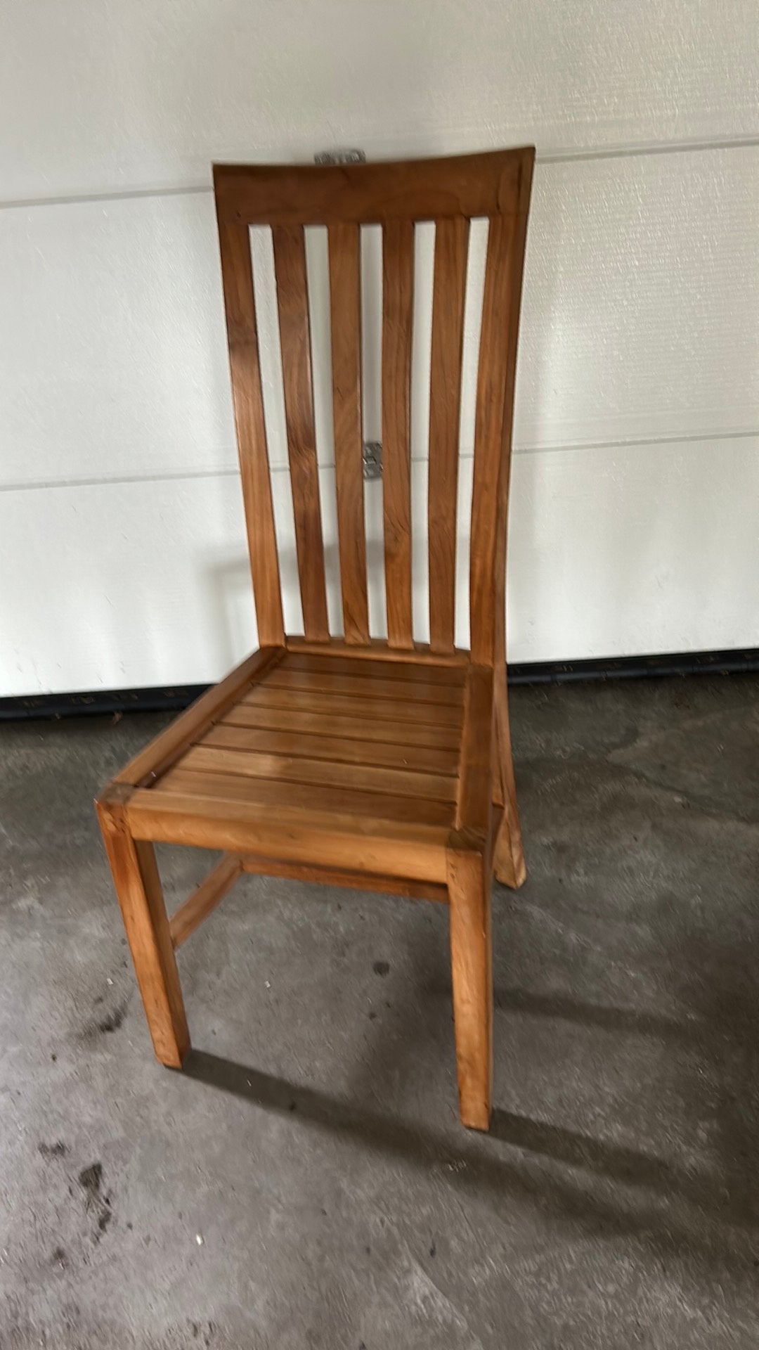 Teak houten stoelen 6 stuks, Ophalen, Zo goed als nieuw, Bruin