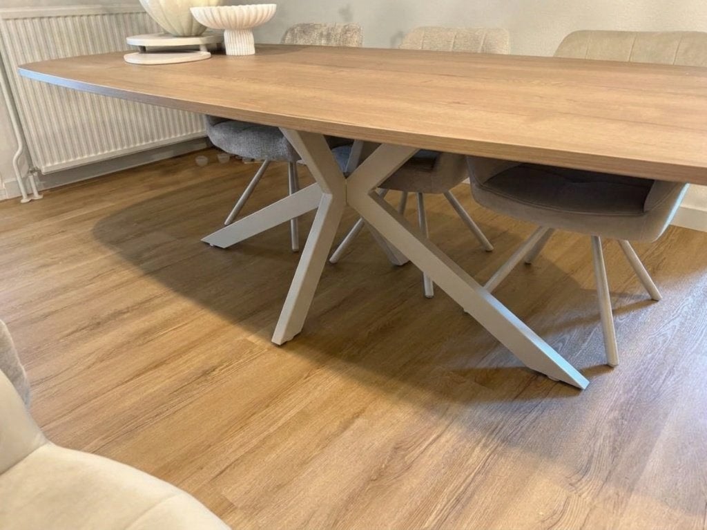 Nieuwe Deens ovale spinpoot eettafels 210x110x77, Ophalen, 100 tot 150 cm, Vijf personen of meer, Ovaal
