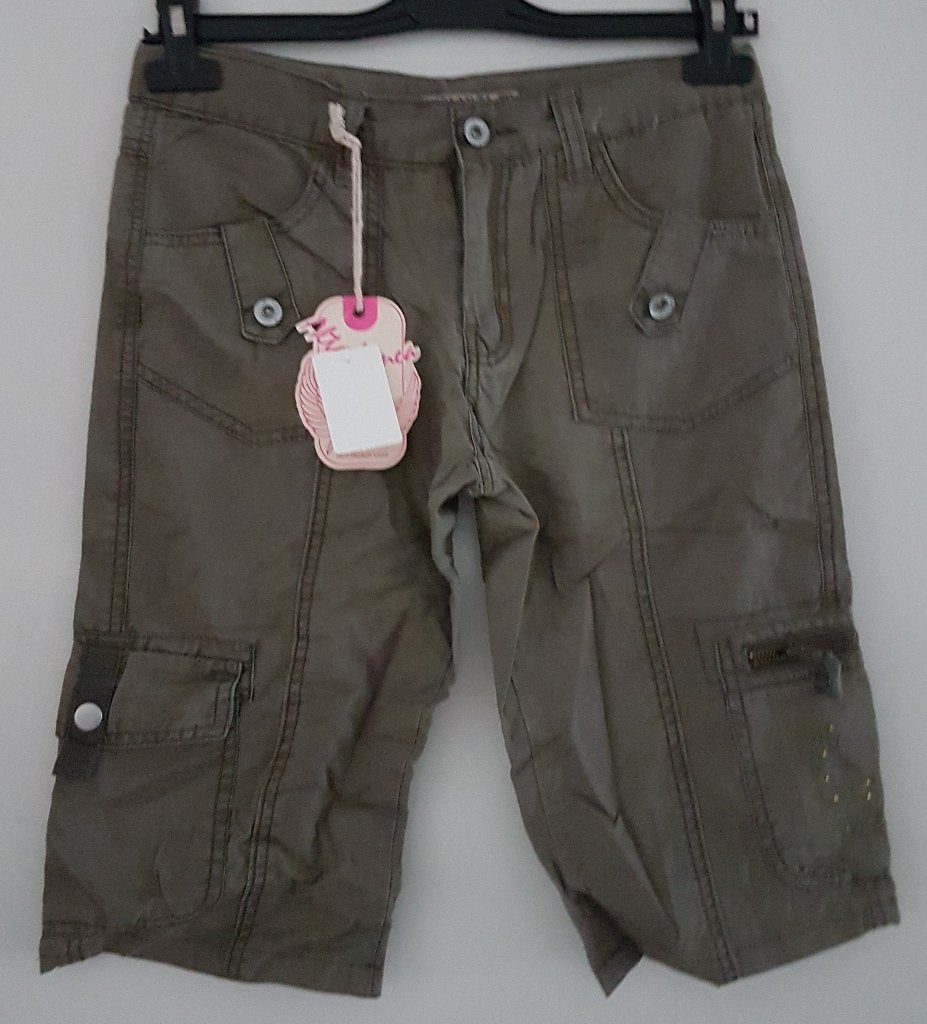 Groen/khaki short/bermuda maat 146 *NIEUW* (0774), Broek, Meisje, Alta Linea, Nieuw