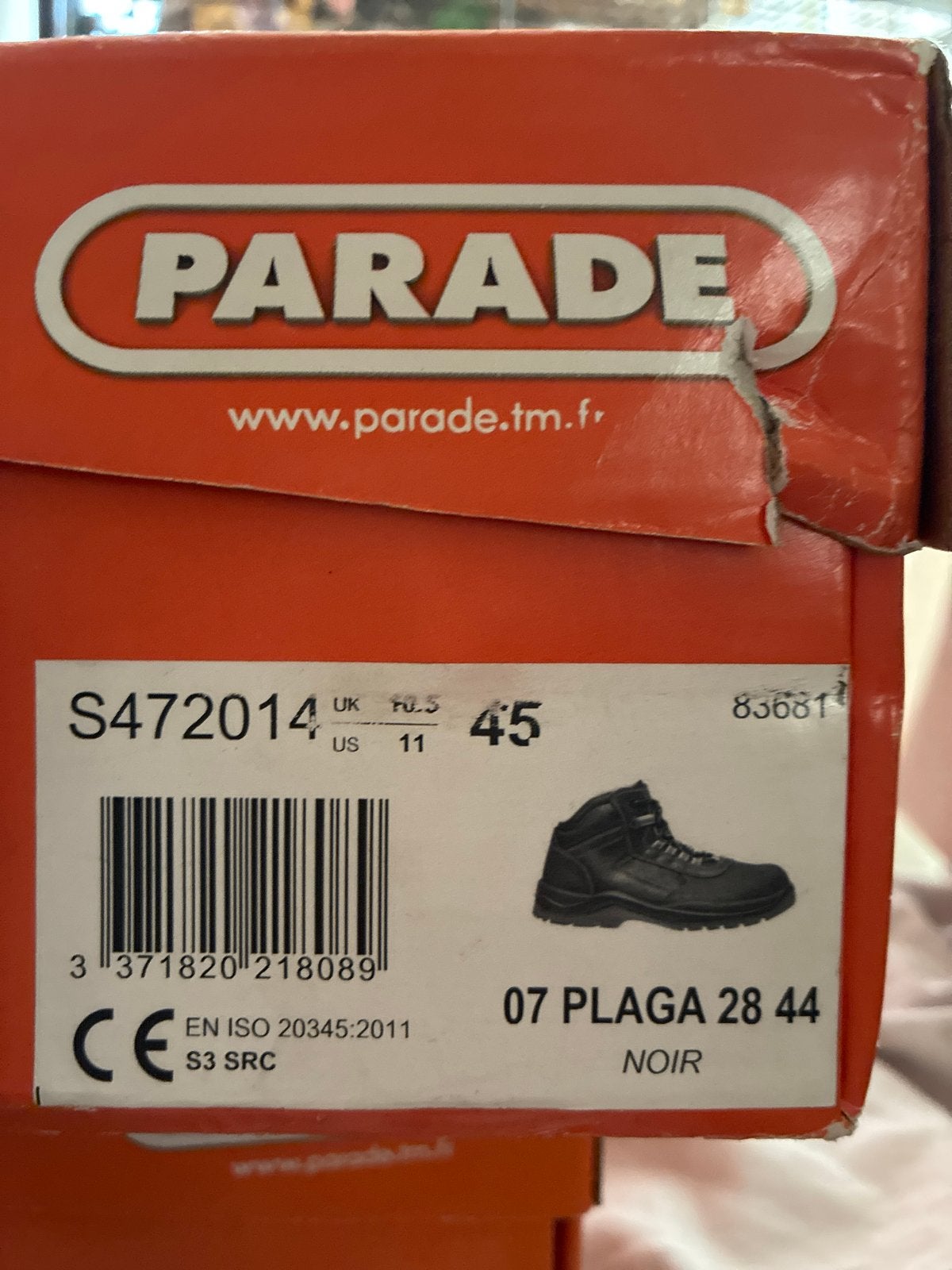 Parade S3 SRC Veiligheidsschoen Maat 45 42,43 Nieuw in doos, Ophalen of Verzenden, Nieuw