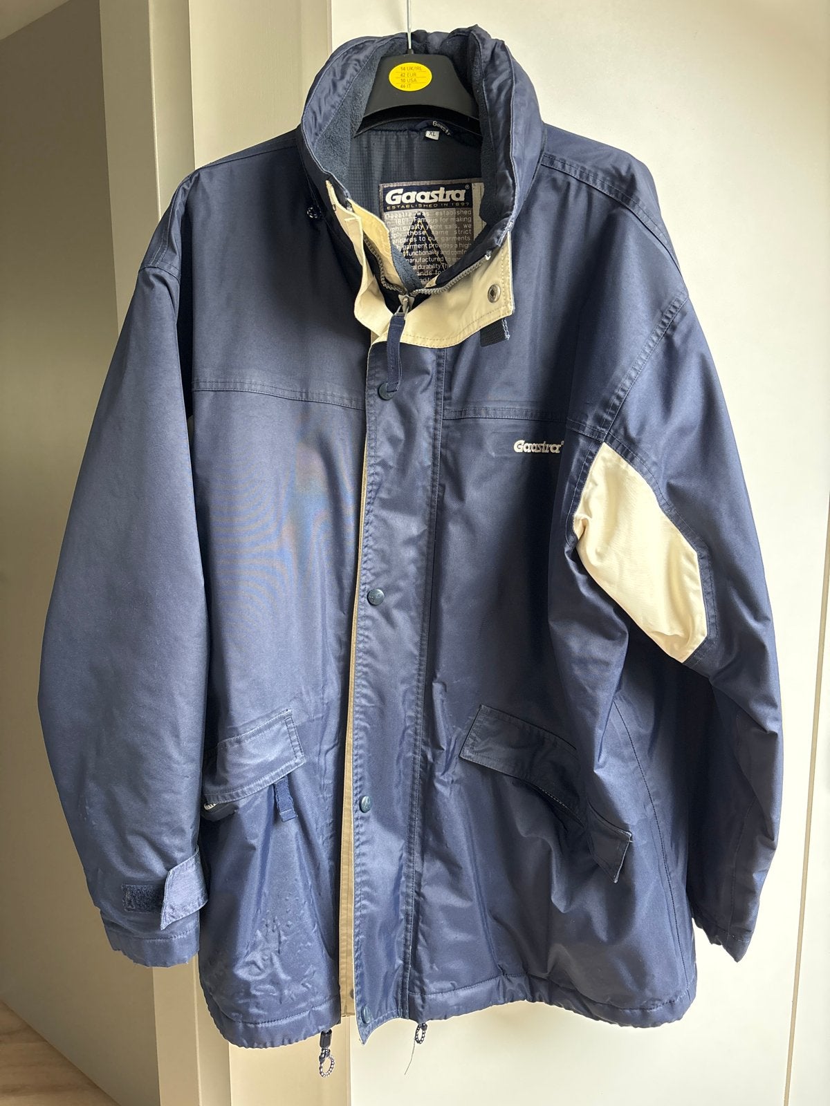 Gaastra jas - Blauw met witte  accenten - Maat xL, Ophalen of Verzenden, Gedragen, Maat 56/58 (XL), Blauw
