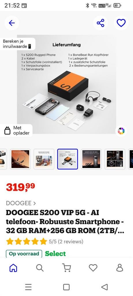 Doogee S200 VIP 5G - Robuuste Smartphone (2de hands), Telecommunicatie, Ophalen, Gebruikt, Overige modellen, Zonder simlock