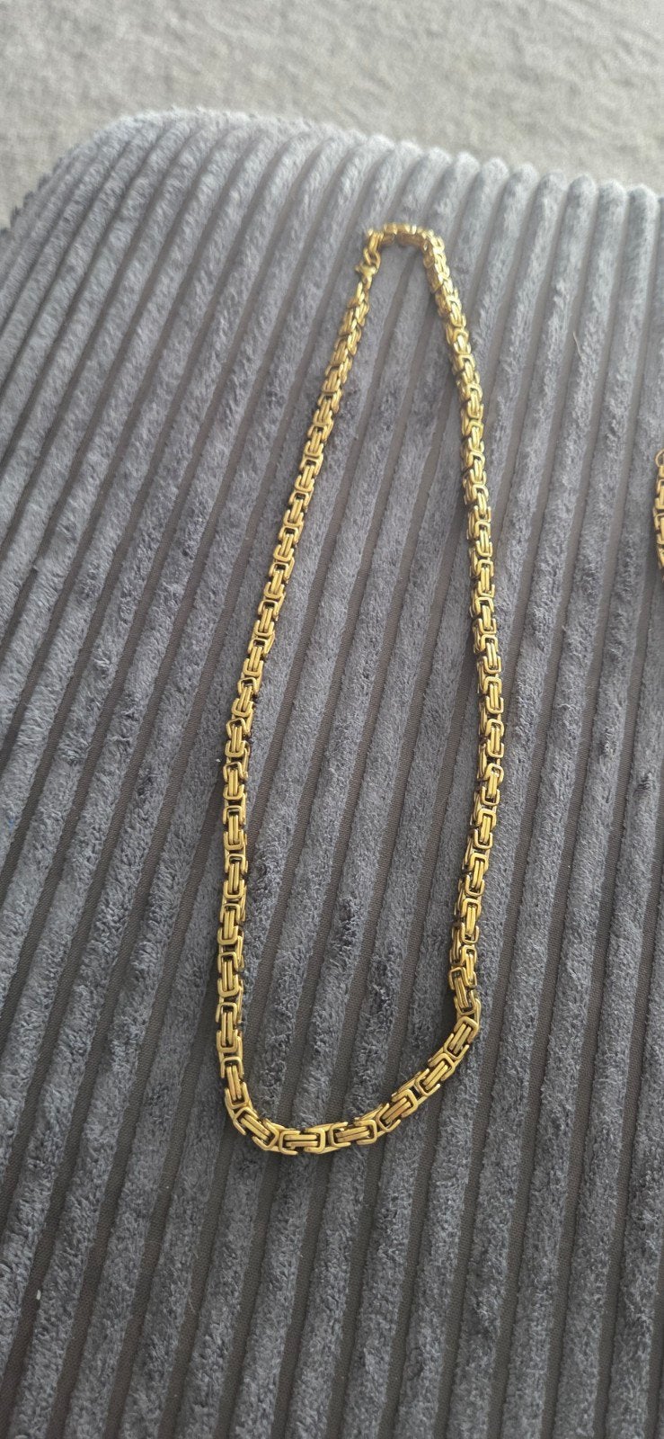 Gouden Doublet Ketting en Armband Set - Geen Echt Goud, Sieraden, Tassen en Uiterlijk, Kettingen, Ophalen of Verzenden, Gebruikt
