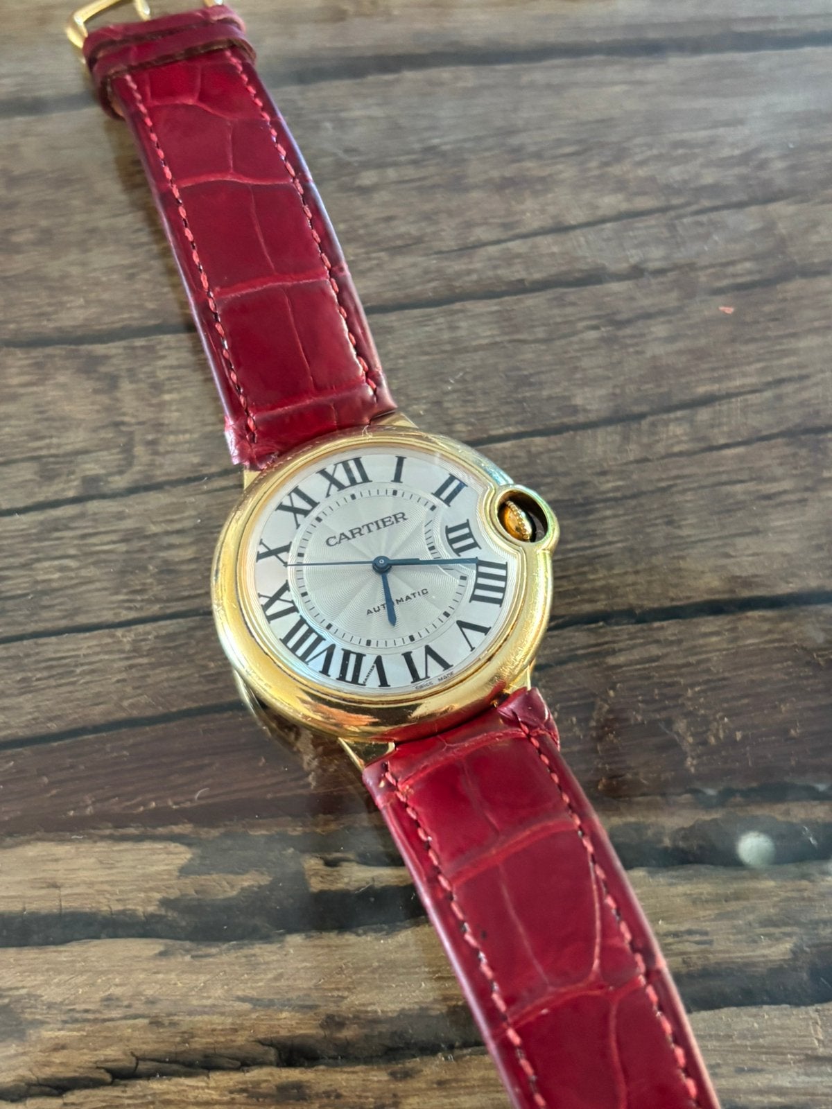 Cartier Ballon bleu. 18 krt. 36 mm 3002, Ophalen of Verzenden, Zo goed als nieuw, Goud, Overige merken