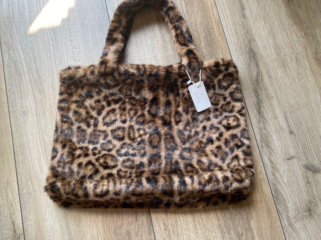 Fluffy Leopard Hand/schoudertas Nieuw!, Ophalen, Nieuw, Overige kleuren, Handtas