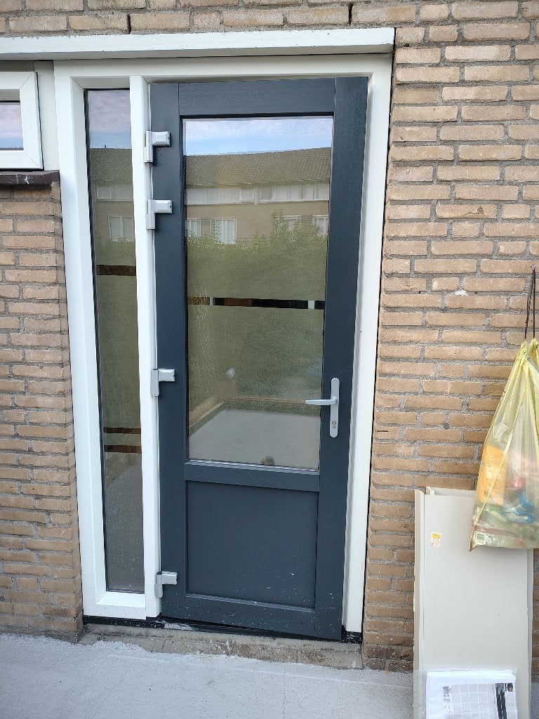 HR++ Kunststof deur met kozijn, Doe-het-zelf en Verbouw, Ophalen, Kunststof, Gebruikt, 80 tot 100 cm