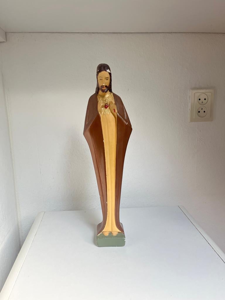 Vintage Heilig Hart Jezus beeld - Religieuze decoratie, Ophalen