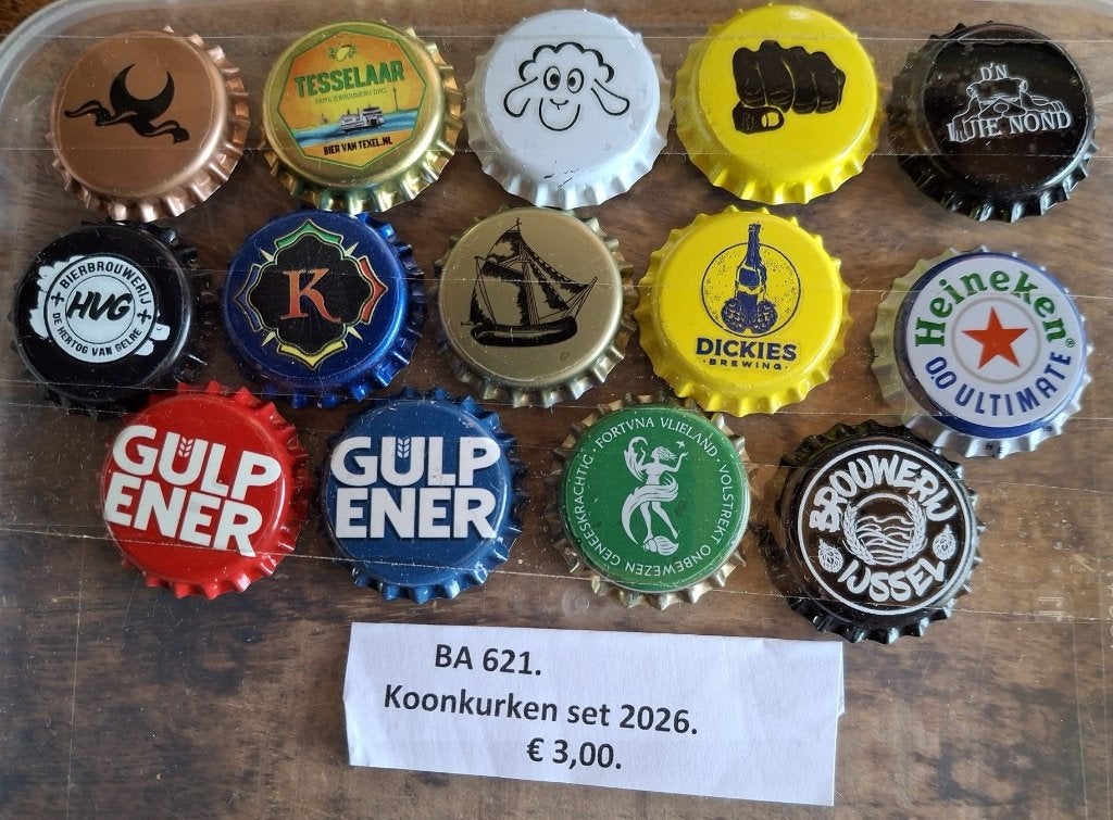 Kroonkurkenset 2026 van de BAV (14 bierdoppen), Verzamelen, Biermerken, Ophalen of Verzenden, Nieuw, Overige typen, Overige merken