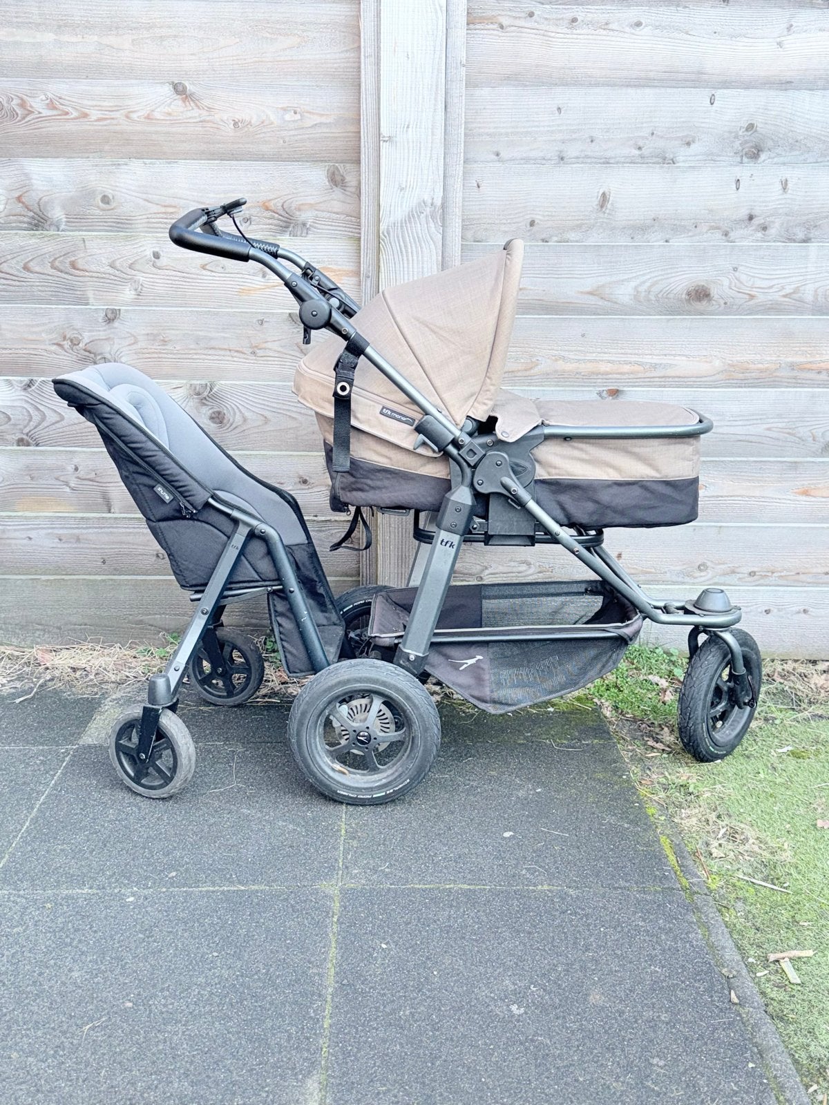 TFK MONO kinderwagen met luchtbanden en extra zitje, Gebruikt, Duowagen, Ophalen, Kinderwagen