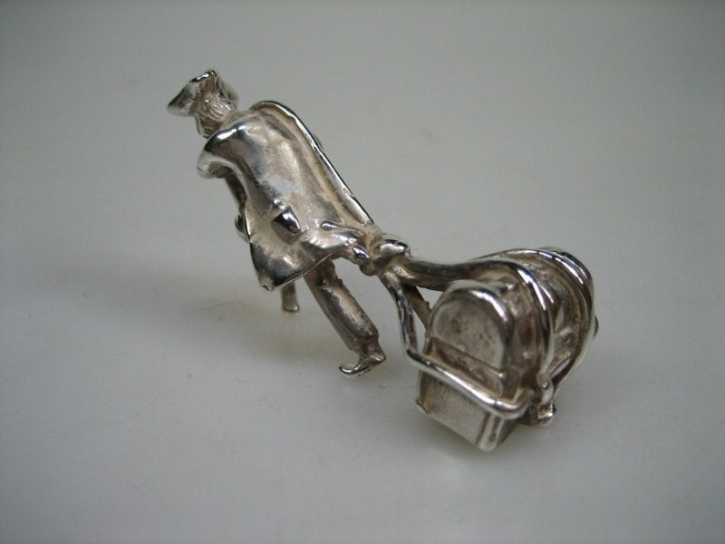Zilveren miniatuur scheepspiraat van massief zilver 1977, Verzenden, Zilver