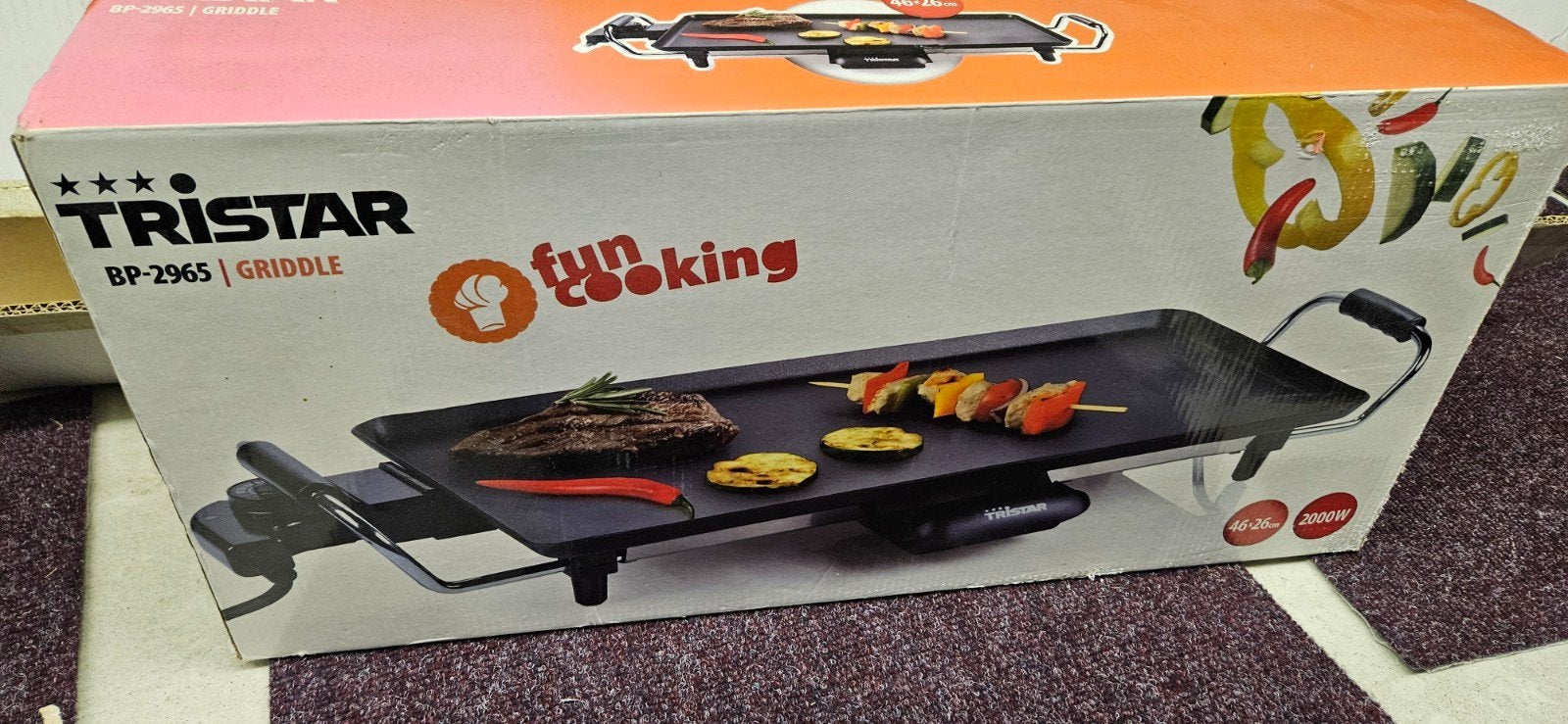 Tristar BP-2965 Griddle - Elektrische Bakplaat, Ophalen of Verzenden, Zo goed als nieuw, Tristar