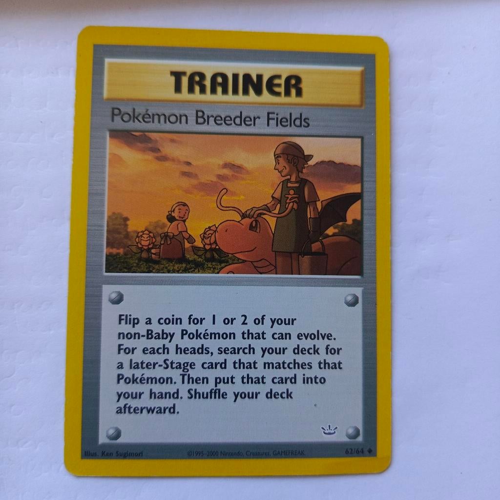 Pokémon Breeder Fields Trainer Kaart (62/64), Ophalen of Verzenden, Gebruikt, Losse kaart