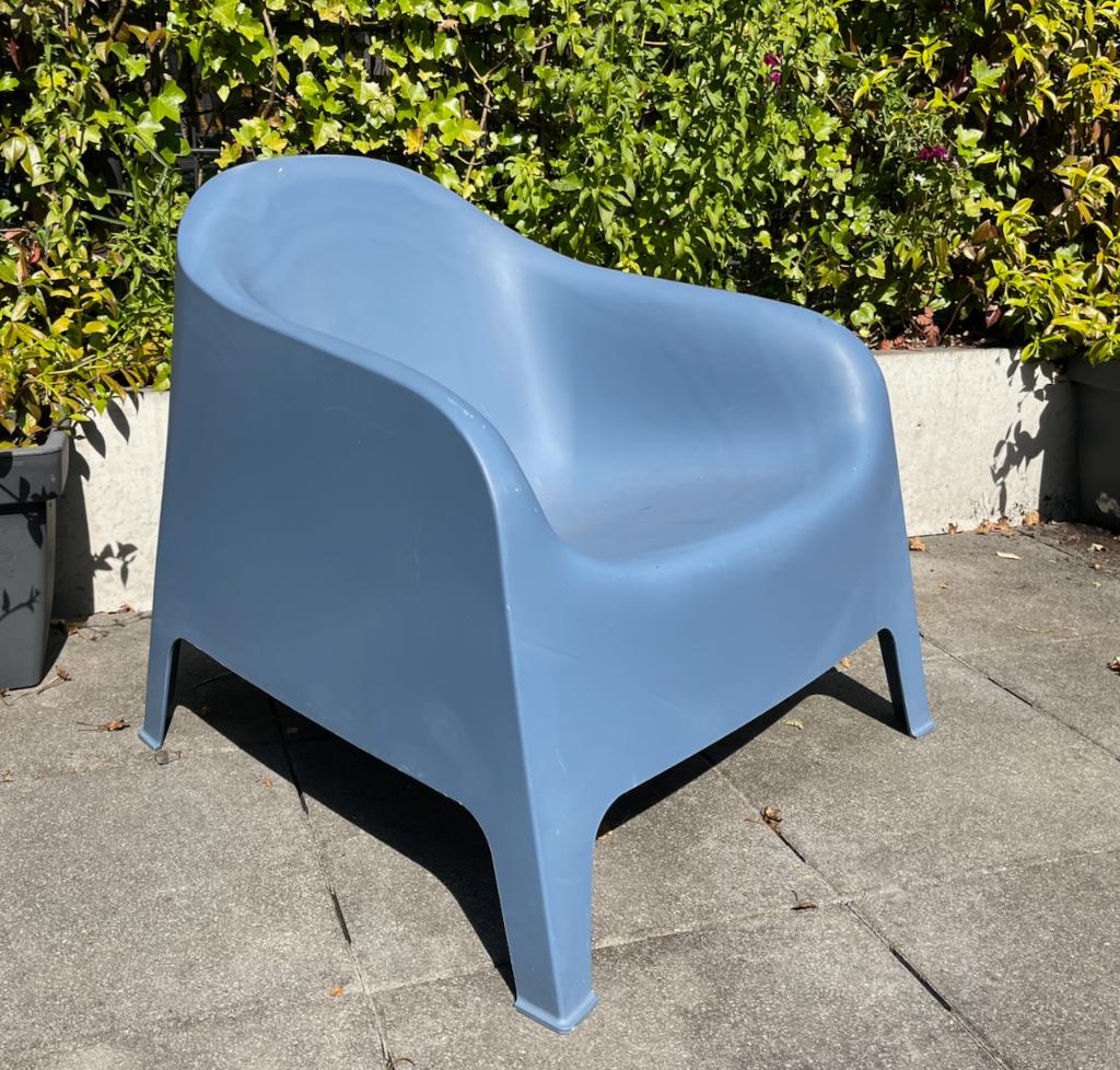 IKEA SKARPÖ Armchair, outdoor, blue, Ophalen, Gebruikt, Plastic