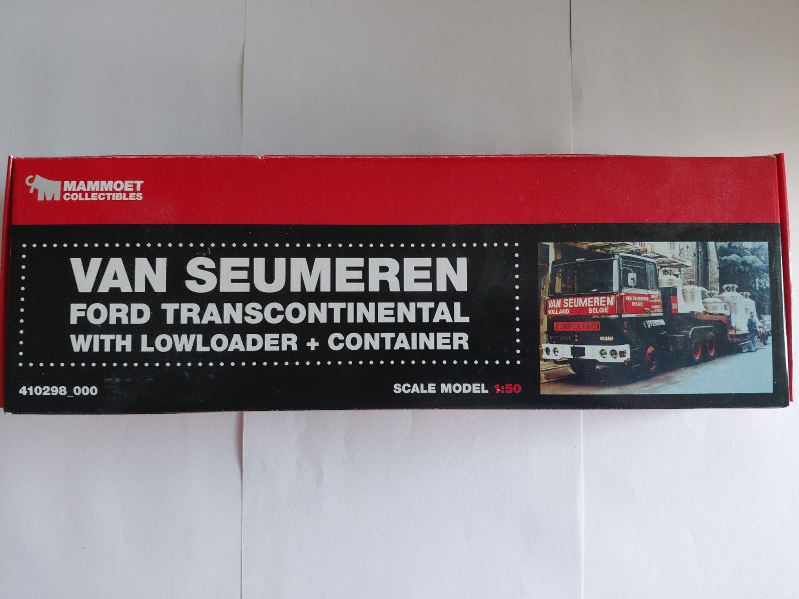 VAN SEUMEREN FORD TRANSCONTINENTAL WITH LOWLOADER  CONTAINER, Ophalen of Verzenden, Zo goed als nieuw, Bus of Vrachtwagen