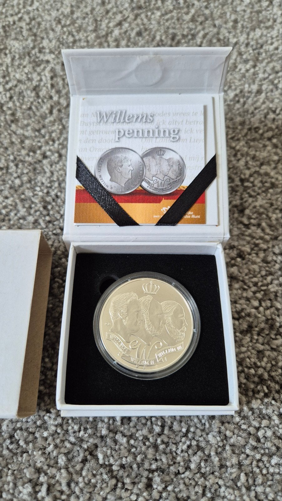 Nederland Willems Proof Zilveren Penning, Verzenden, Zilver
