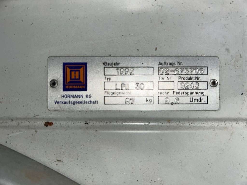 Hornmann garagedeur sectionaal, Ophalen, Gebruikt