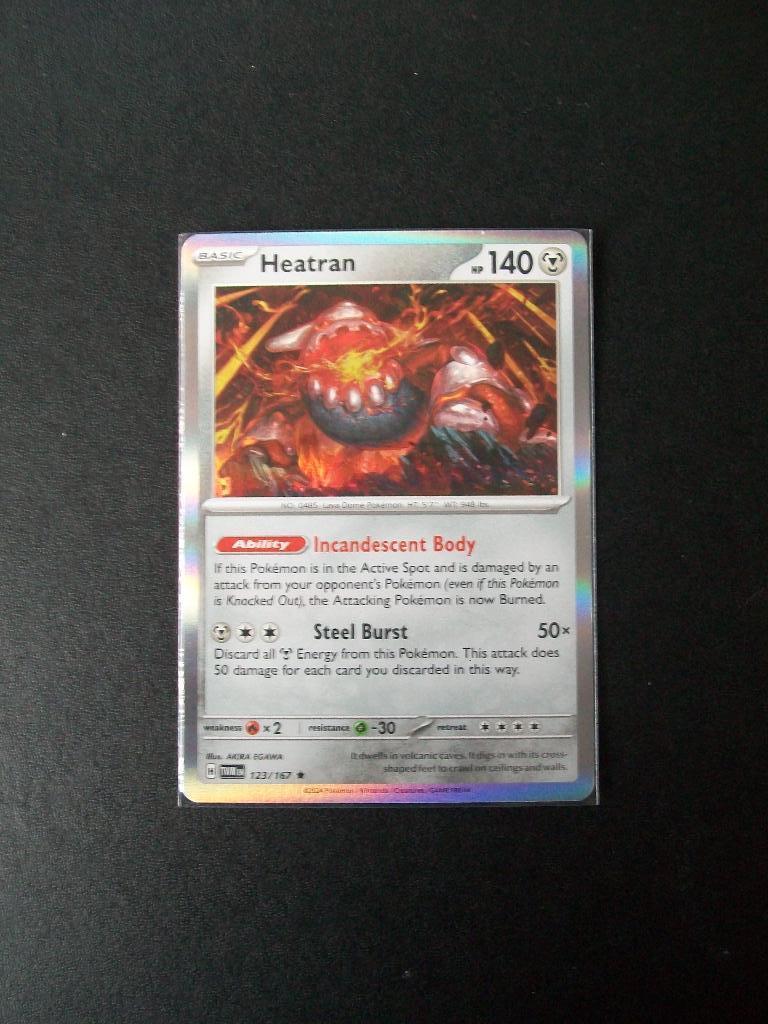 9853. Nieuwe Pokemon Kaart holo rare HEATRAN HP140 (123/167), Verzenden, Nieuw, Losse kaart