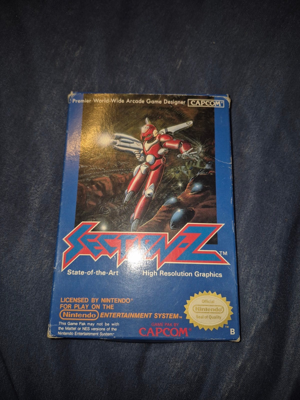 Secton-Z NES Game - Compleet met doos en handleiding, Spelcomputers en Games, Games | Nintendo NES, Gebruikt, Shooter, 1 speler