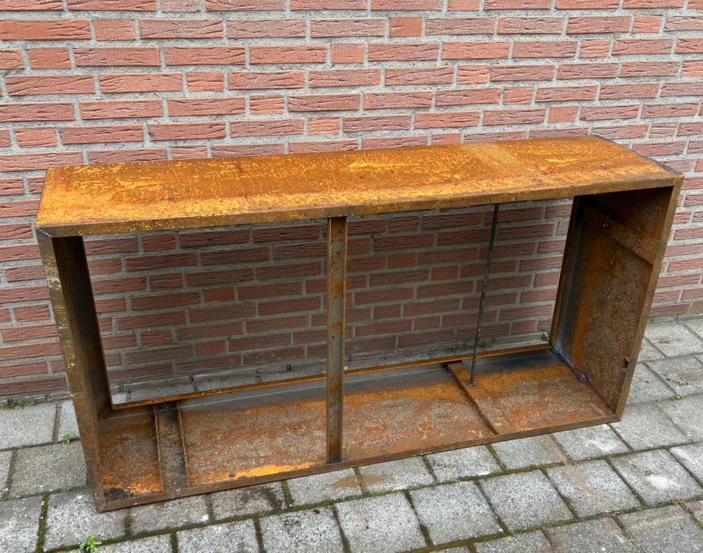 Grote cortenstaal plantenbak afmeting 1.60 x 80 x 40, Tuin en Terras, Bloembakken en Plantenbakken, Ophalen, Zo goed als nieuw
