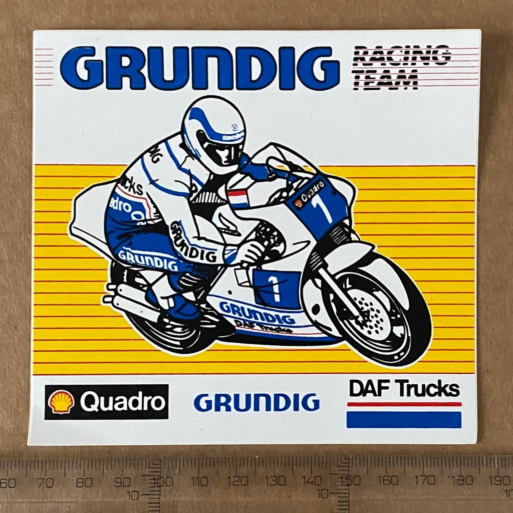 sticker grundig racing team, Verzenden