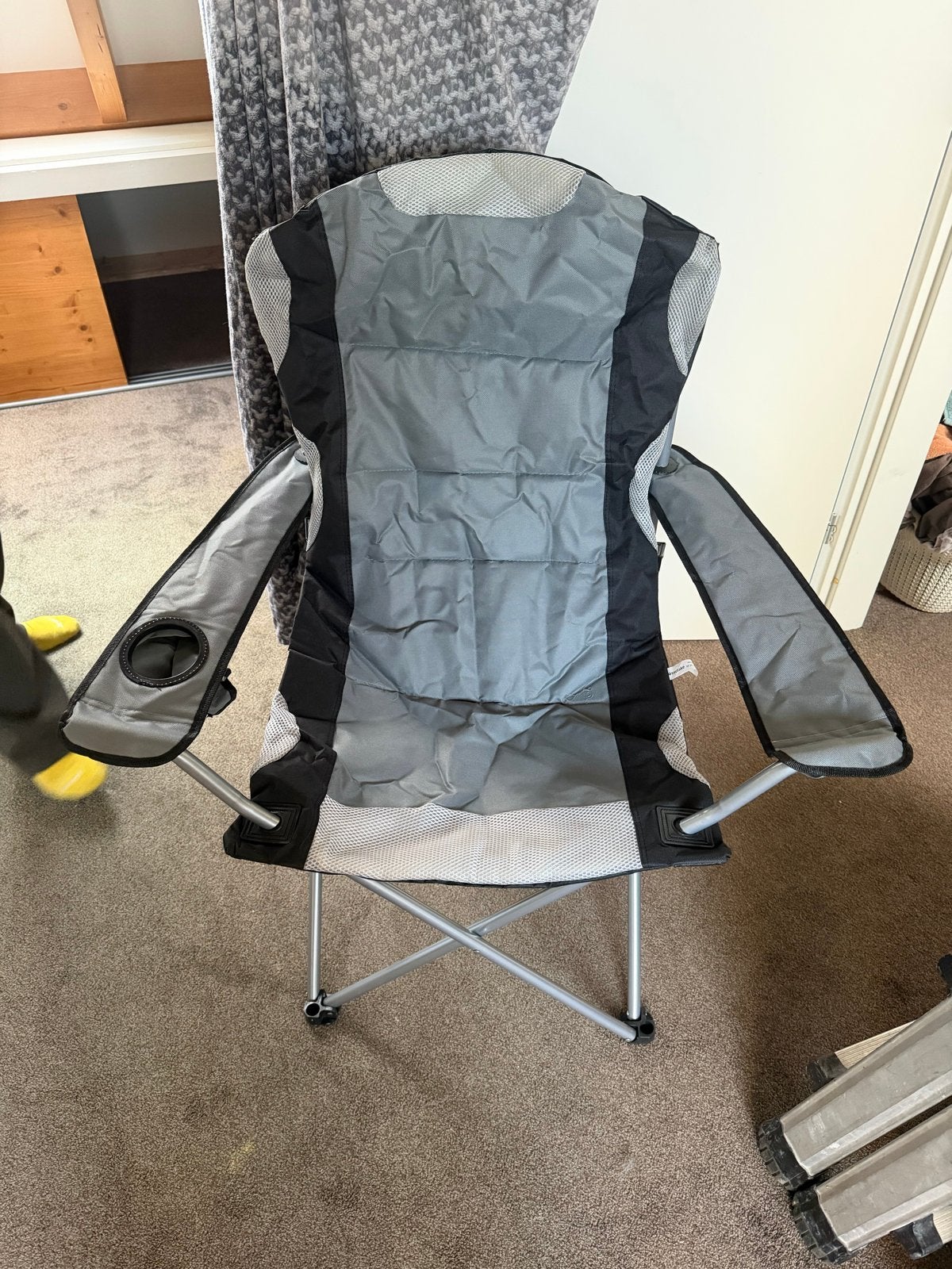 2 Comfortabele opvouwbare campingstoelen met bekerhouder, Caravans en Kamperen, Ophalen, Nieuw, Campingstoel