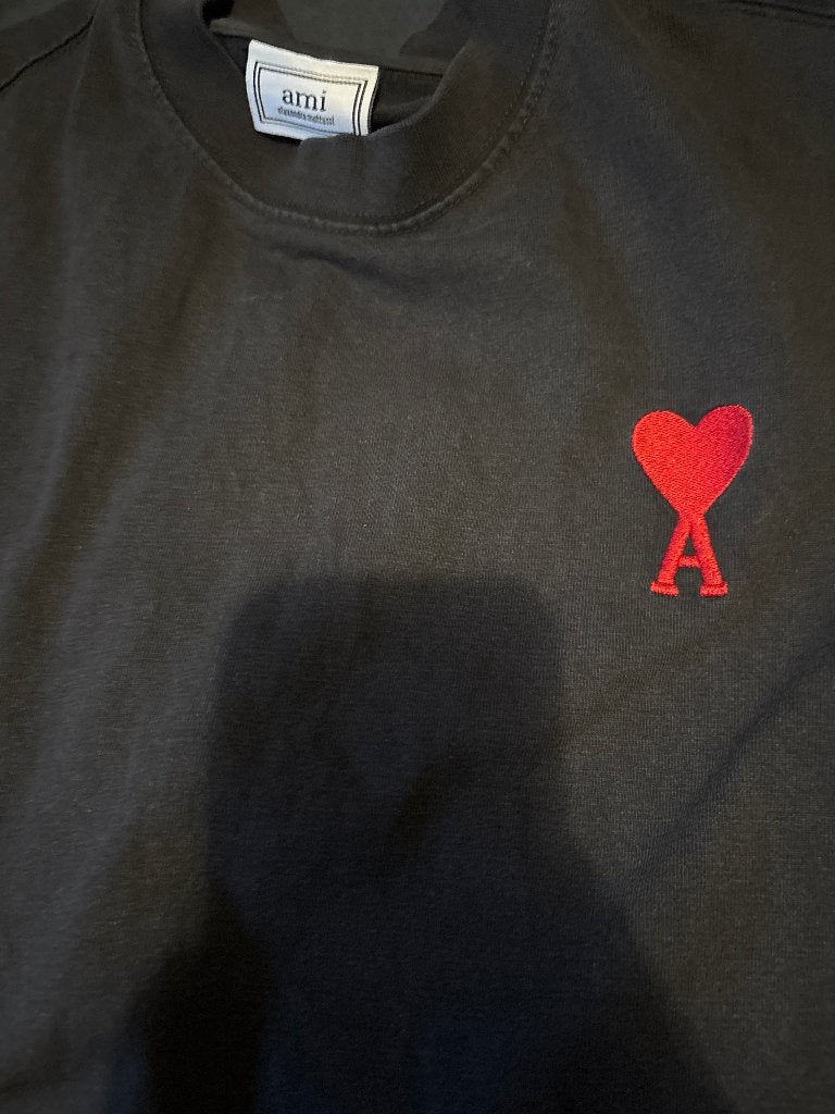Ami paris t-shirt, Ami Paris, Zwart, Ophalen of Verzenden, Zo goed als nieuw