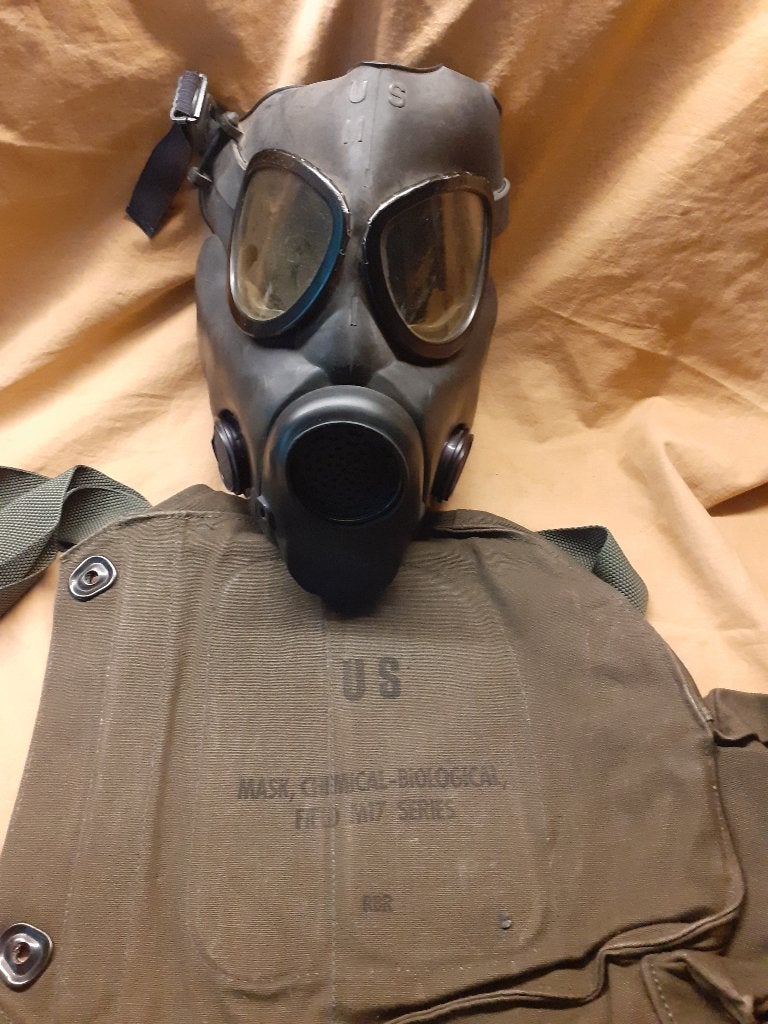 Gasmasker US Army M17 Vietnamperiode, Verzamelen, Ophalen of Verzenden, Landmacht, Amerika, Overige typen