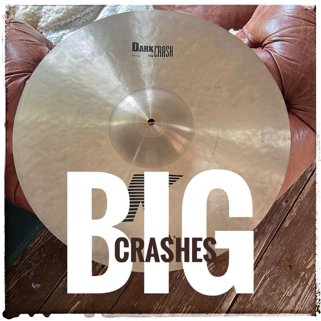 Zildjian BIG CRASH Cymbals vintage/pre-owned 18"-19”, Gebruikt, USA, Drums of Percussie, Ophalen of Verzenden