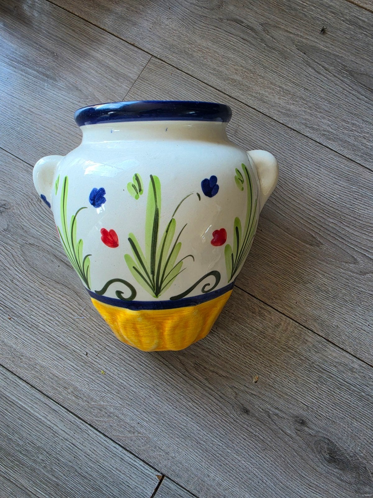 Decoratieve Wandvaas met Bloemenpatroon, Antiek en Kunst, Ophalen of Verzenden